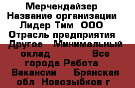 Мерчендайзер › Название организации ­ Лидер Тим, ООО › Отрасль предприятия ­ Другое › Минимальный оклад ­ 20 000 - Все города Работа » Вакансии   . Брянская обл.,Новозыбков г.